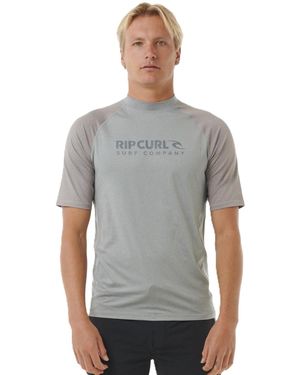 Rip Curl Shock UV-Kurzarm-Rash-Weste - Grau