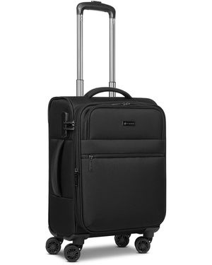 Bugatti Valigia cabina per uomo e donna | Piccolo trolley 36,5 x 19,5 x 55 cm in poliestere flessibile di alta qualità - Nero