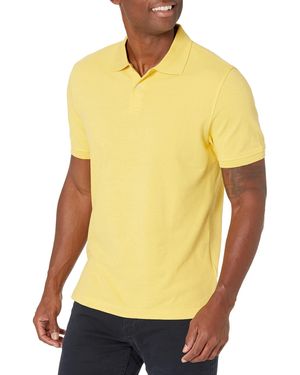 Amazon Essentials Polo en Coton Piqué Coupe Ajustée - Jaune