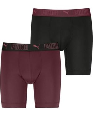 PUMA Sport Microfiber Long Boxers 2P - Lila