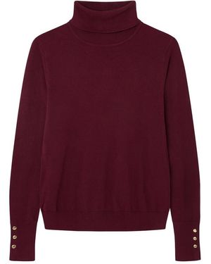 Springfield Jersey de Cuello Alto viscoso y Nailon Botones puño - Rojo