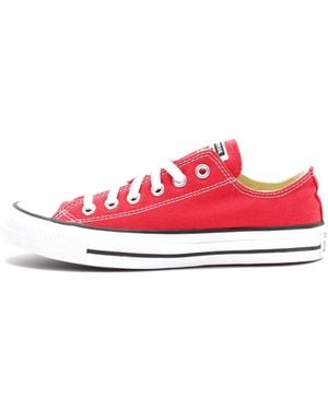 Converse All Star Low Trainers Red Canvas - 5 Uk