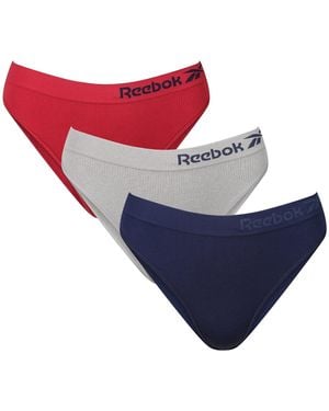 Reebok S Kmila 3 Pack Briefs Grey/navy/red S