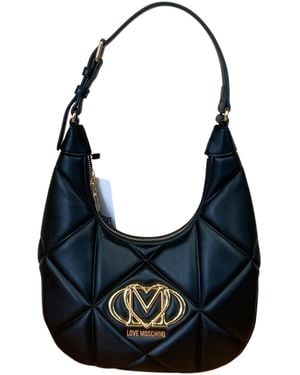 Love Moschino Shoulder Bag With Adjustable Sliding Shoulder Strap Jc4082 - Blue