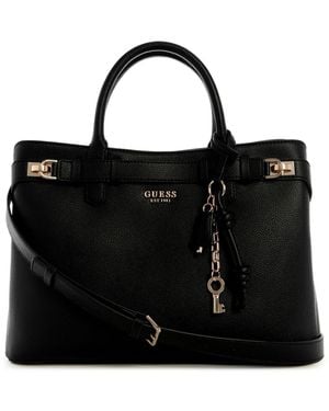 Guess Gregoria Large Girlfriend Satchel - Black