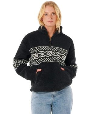 Rip Curl Fleecepullover Oceanic Cosmic KISS Polar - Schwarz