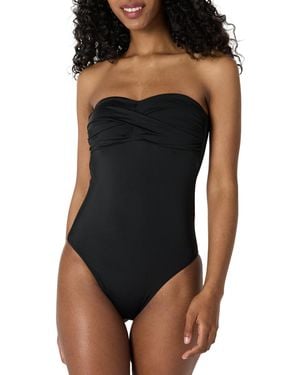 Amazon Essentials Bandeau One-piece Swimsuit - Black