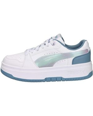 PUMA Rebound Femme Space Belle Trainers Uk 3.5 White - Blue