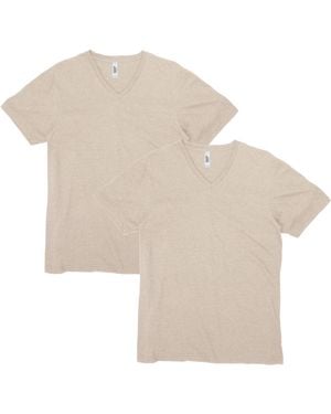 American Apparel Cvc V-neck T-shirt - Natural