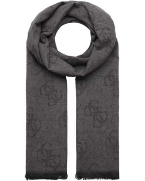 Guess Eco Brenton Scarf 70 X 190 Coal Logo - Grey