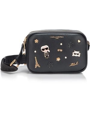 Karl Lagerfeld Paris Maybelle Pin Crossbody - Black