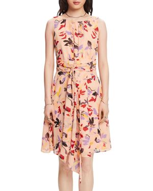 esprit chiffonkleid mit floralem muster
