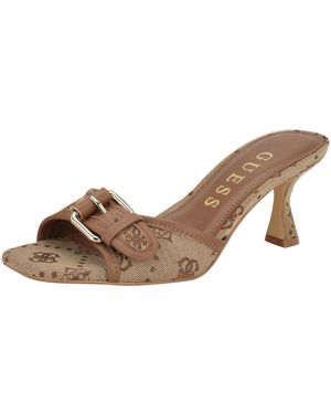 Guess Dista Heeled Sandal - Brown