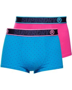 Superdry Boxershorts Trunk 2er Pack Gr. XS - Blau