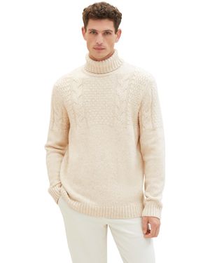 TOM TAILOR Herren Strickjacke Mit Reißverschluss - College-Stil, Weich, Regular Fit, Ca. 72 Cm Rückenlänge (Gr. L)