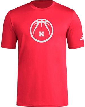 adidas S Pregame Short Sleeve T-shirt - Red