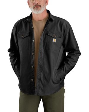 Carhartt 106384 Montana Rugged Flex Loose Fit Heavyweight Duck Shirt Jac - Schwarz