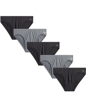Reebok 5 Pack Quick Dry Soft Stretch Low Rise Briefs For - Performance S Athletic - Grey