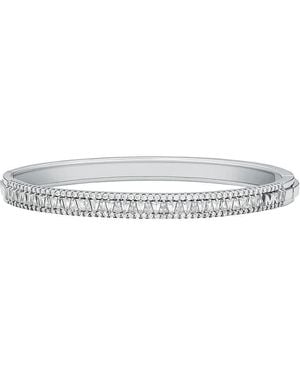 Michael Kors Premium Kors Mk Sterling Silver Bangle Bracelet - White