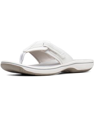 Clarks Brinkley Jazz Flip Flop - White