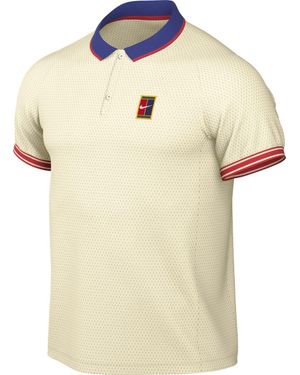 Nike Court Heritage Fq2101-110 Tennispoloshirt Voor - Naturel