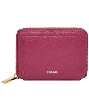 Fossil Logan Travel Accessory-envelope Card Holder - Purple