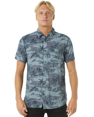 Rip Curl Dreamer Barrel Killa Short Sleeve Shirt L Blue