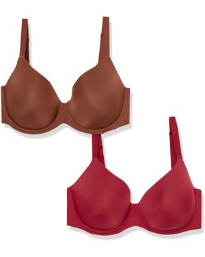 Amazon Essentials Reggiseno in Microfibra Coppa Piena Donna - Rosso