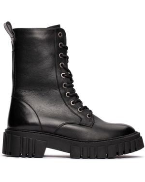 Clarks Stivali in pelle Page Lace donna - Nero