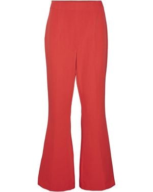Vero Moda VMTAHINA HW Flared Pant Stoffhose - Rot