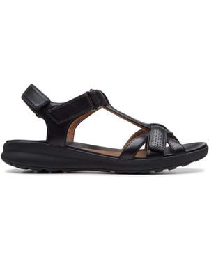 Clarks Sandals Un Adorn Vibe Black Pat Le Black - Blue