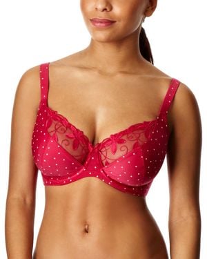 Triumph Lovely Dots Wired Bra Full Cup Bra Cerise 30e