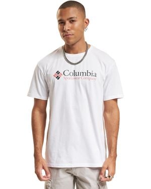 Columbia Basic Logo Short Sleeve Undershirt - White