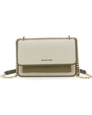 Michael Kors Lg Shoulder Hand Bag - Natural