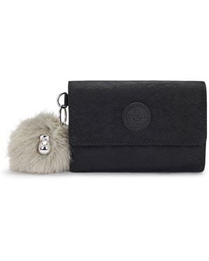Kipling Pixi Medium Printed Organizer Wallet Python Embossed - Black