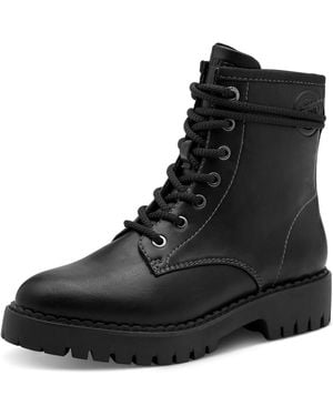 S.oliver Schnürstiefelette flach - Schwarz