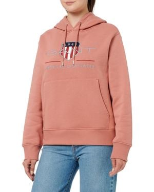 GANT Archive Shield Hoodie Kapuzenpullover - Rot