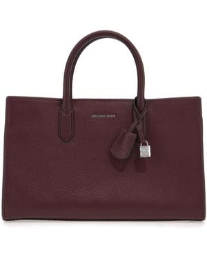 Michael Kors Md Ew Satchel Oxblood One Size - Red