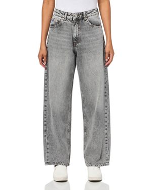 HUGO Leni Loose Fit Wide Leg Jeans - Grau