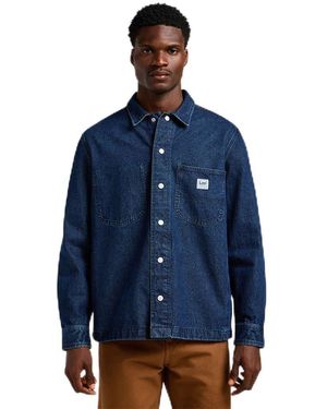 Lee Jeans Loose Workwear Over Overshirt M - Blau