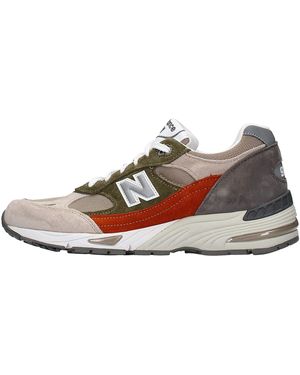 New Balance 991 Limited Edition Sneaker in pelle Beige - Nero