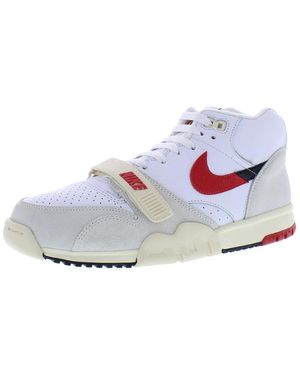 Nike Air Trainer 1 Mens Fashion Trainers In White Red - 12 Uk