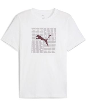 PUMA Graphic Box Short Sleeve T-shirt M White