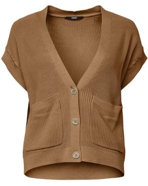 Esprit 083eo1i302 Maglione Cardigan - Marrone