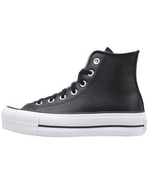 Converse Scarpe Chuck Taylor all Star Lift Leather Hi TG 36 cod 561675C - Nero