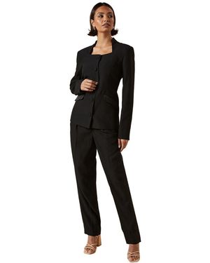 Dorothy Perkins Tall Satin Tapered Trouser - Black