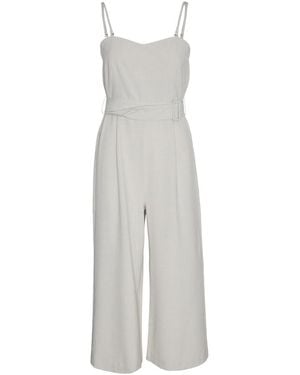 Vero Moda Vmclover Sl Cropped Straight Jumpsuit - Black