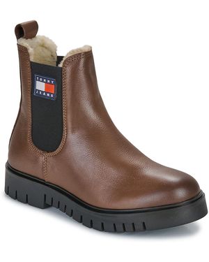 Tommy Hilfiger Chelsea Boots warm - Braun