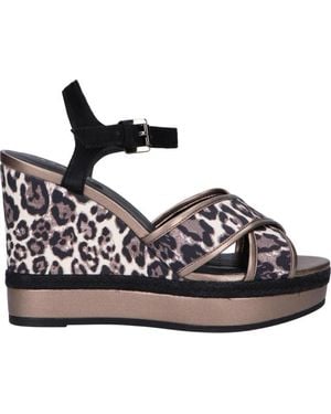 Geox Sandalen für D92CFE 0AW21 D YULIMAR C6458 CHESTNUT-BLACK Schuhgröße 39 EU - Schwarz