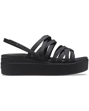 Crocs™ Brooklyn Buckle Low Wedge - Negro